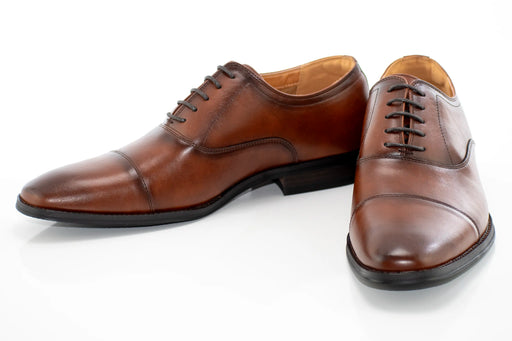 Men's Brown Cap-Toe Oxford Dress Shoe