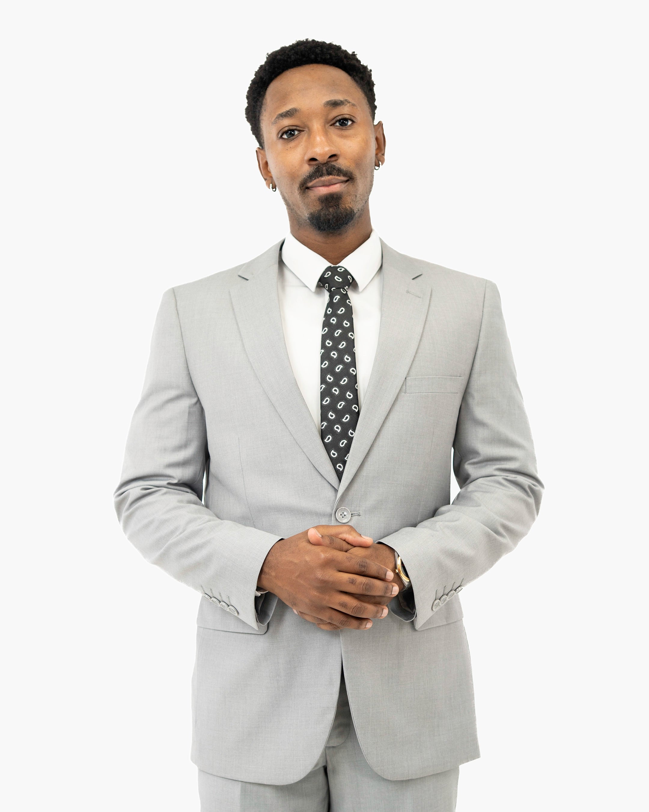 Gray Euro 2-Piece Regular-Fit Suit