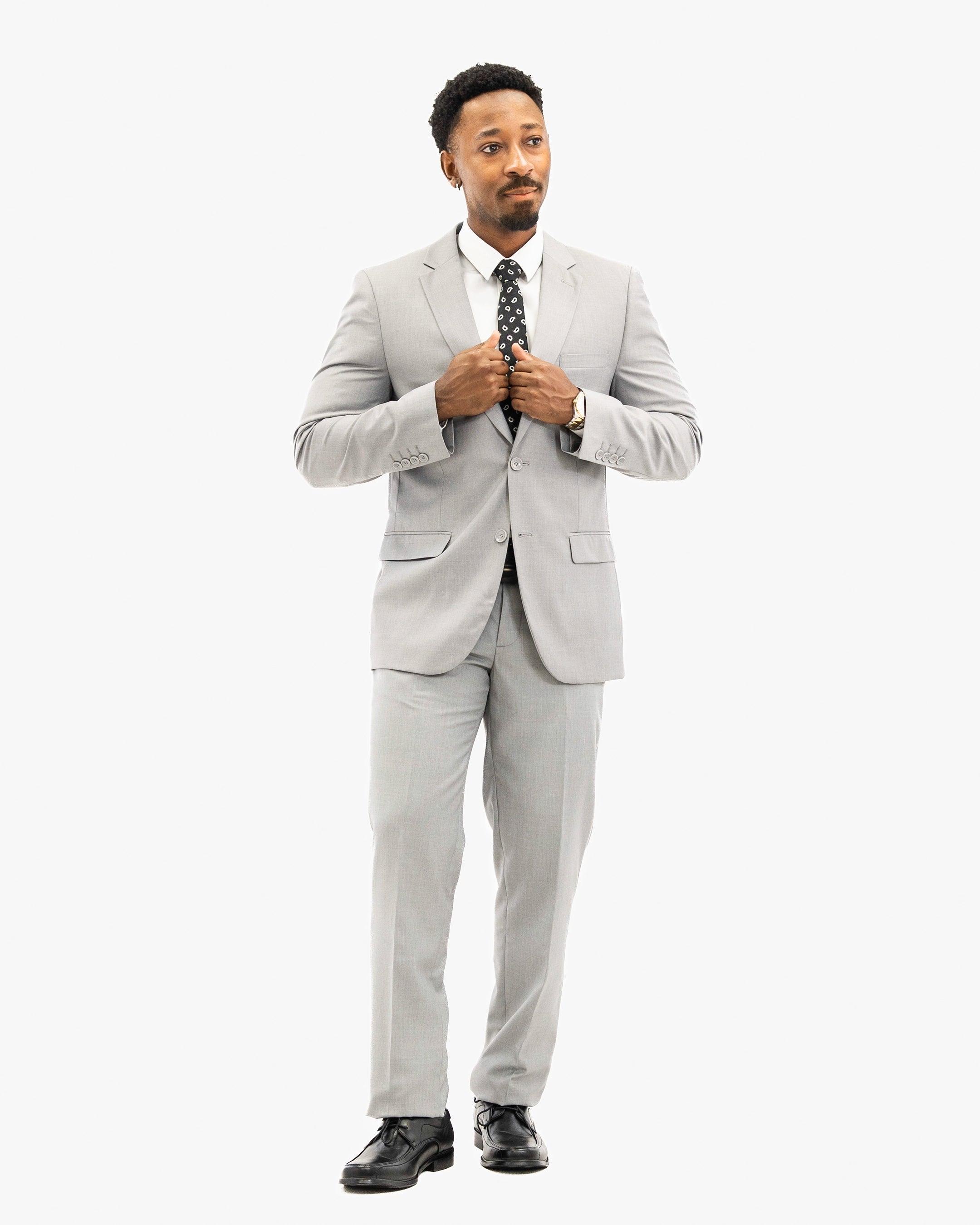 Gray Euro 2-Piece Regular-Fit Suit