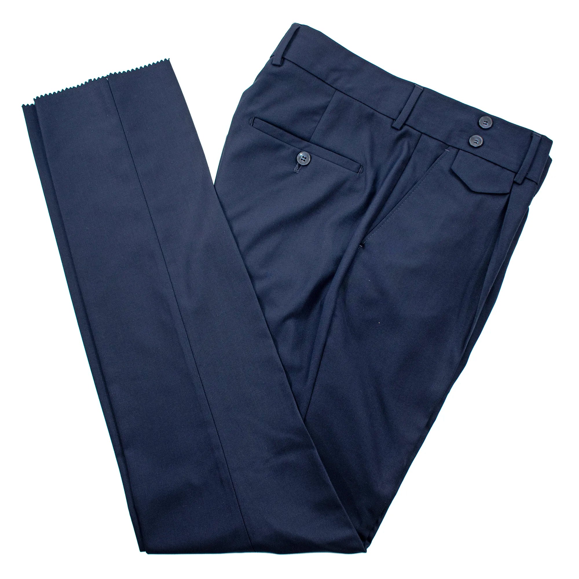 Navy Blue Double-Breasted 2-Piece Tailored-Fit Suit