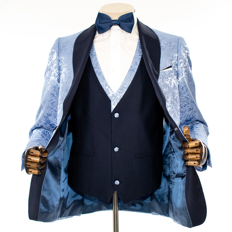 Blue Baroque 3-Piece Tailored-Fit Tuxedo