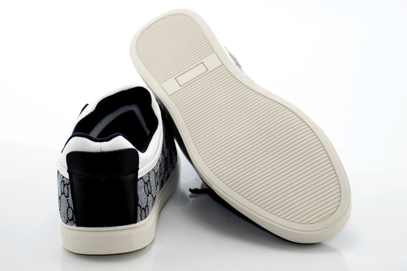 Black And Gray Designer Low-Tops