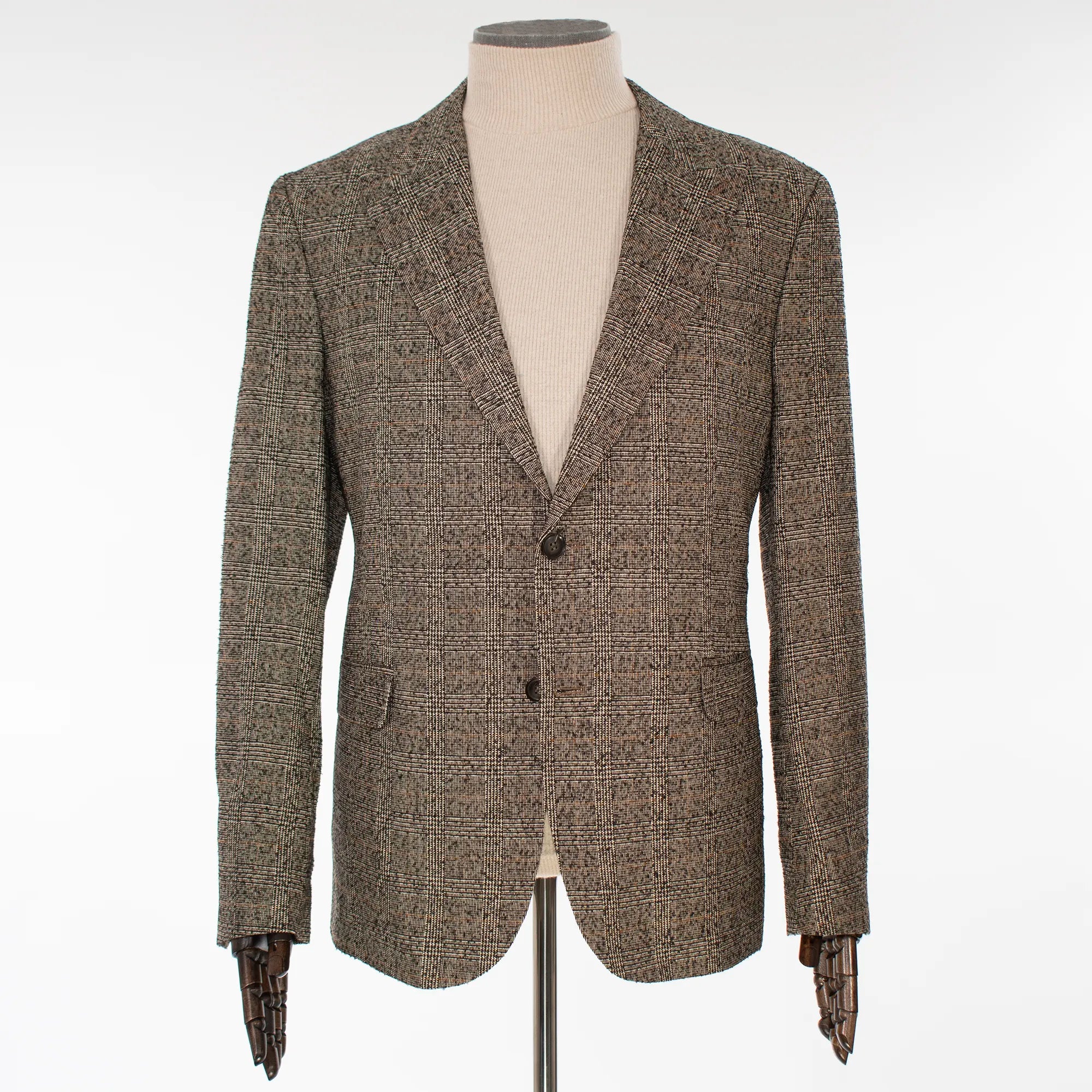 Black Checked Tailored-Fit Blazer