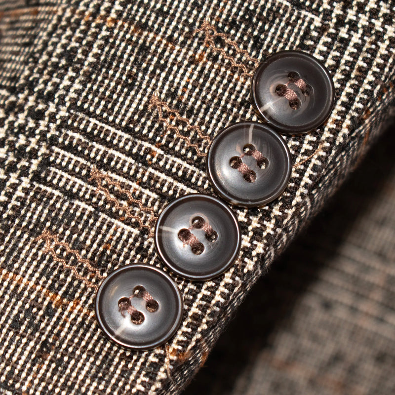 Black Checked Tailored-Fit Blazer