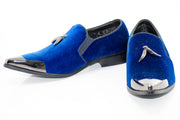 Royal Velvet Metal-Tipped Smoking Loafer