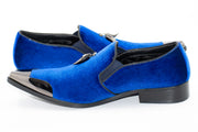 Royal Velvet Metal-Tipped Smoking Loafer