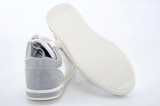 White Perforated Casual Lace-Up Sneaker