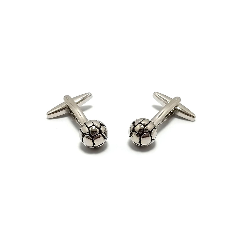 Pebbled Ball Cufflinks & Tie-Bar Set