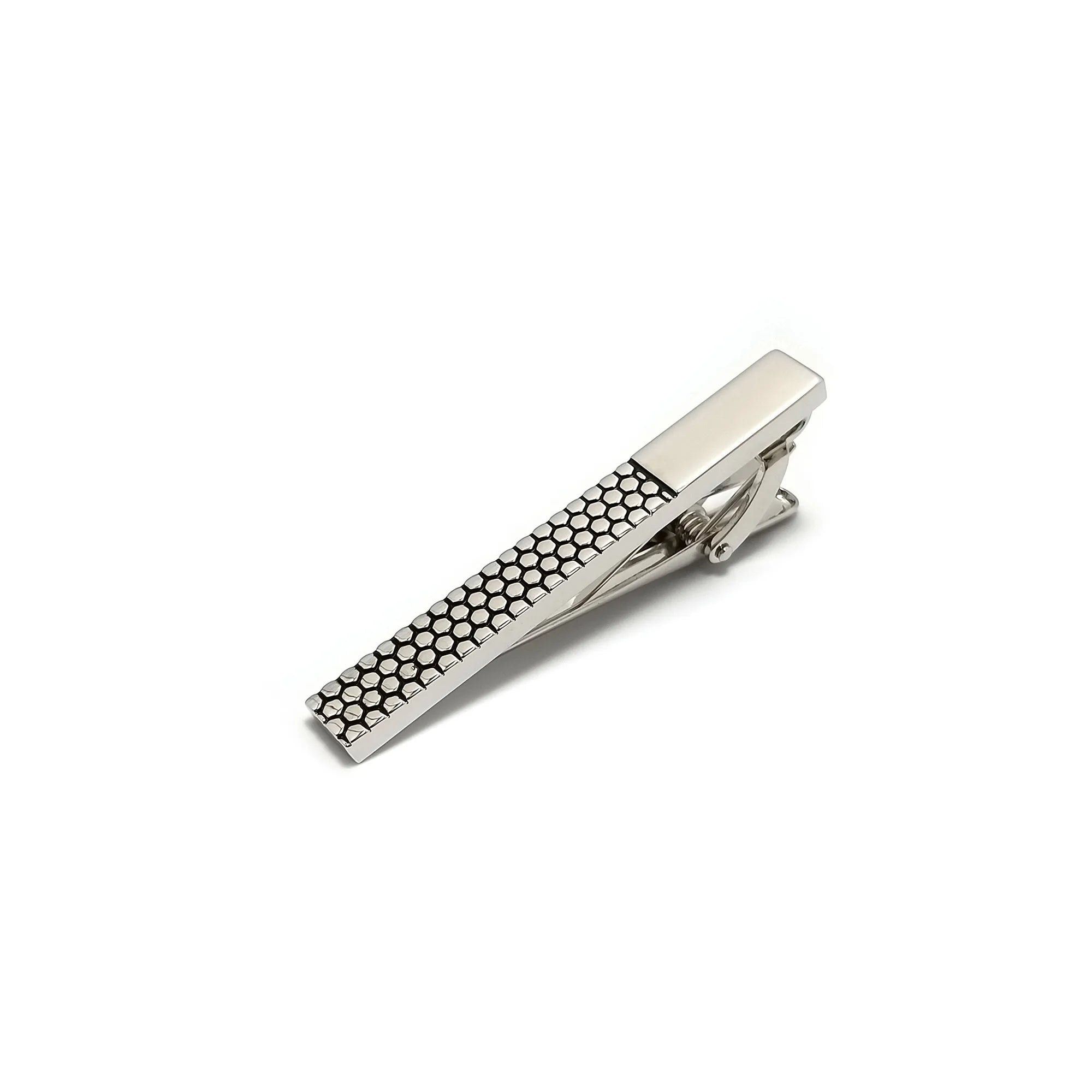 Pebbled Ball Cufflinks & Tie-Bar Set