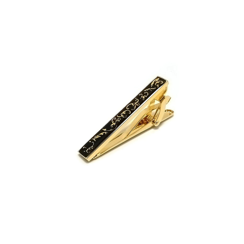 Floral Roundel Cufflinks & Tie-Bar Set