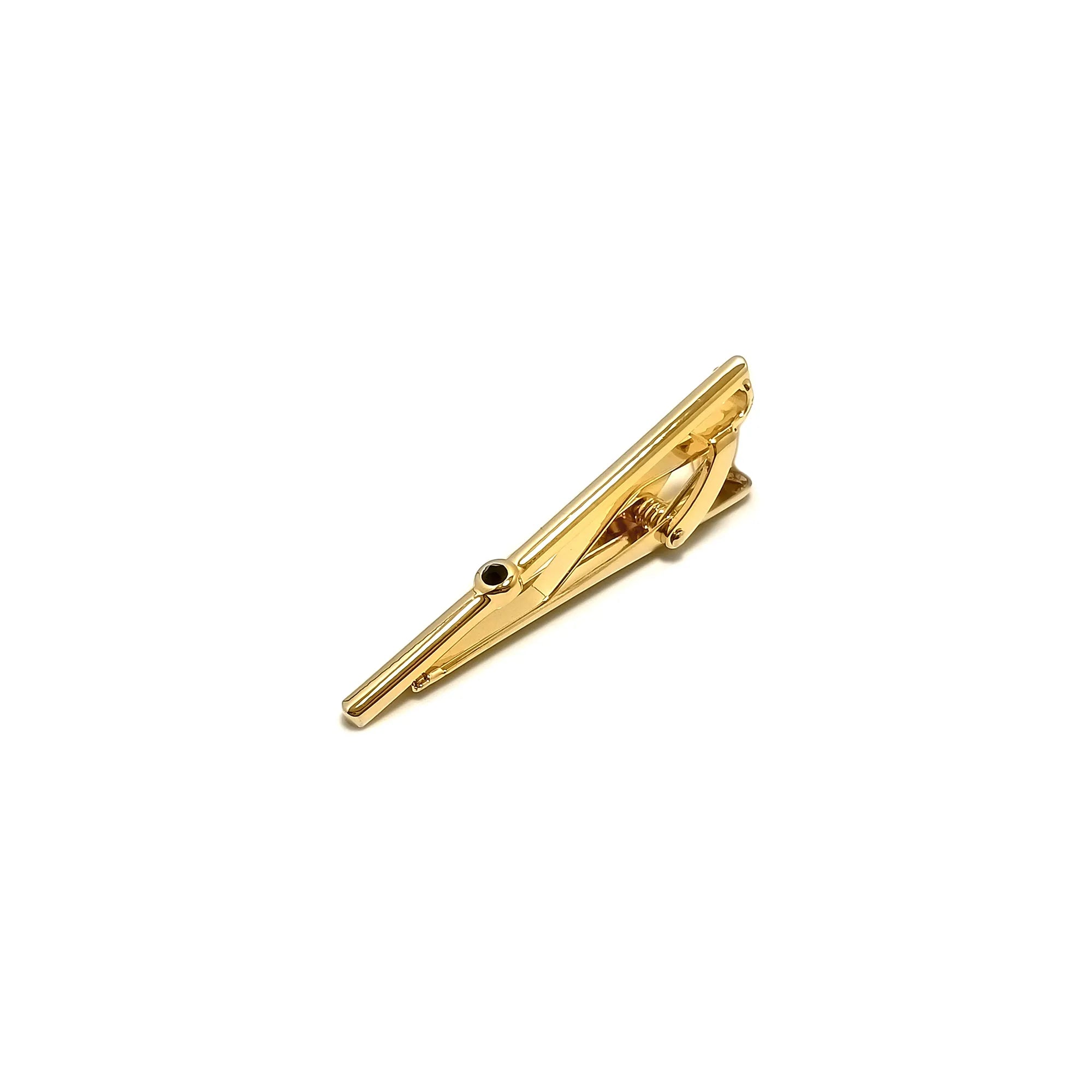 Golden Conk Cufflinks & Tie-Bar Set
