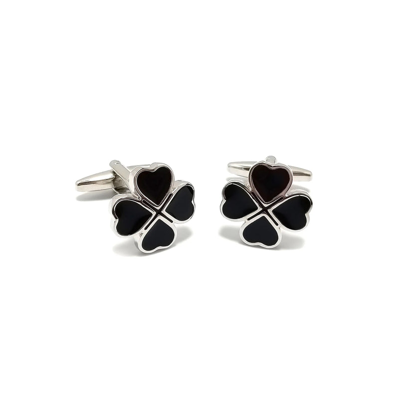 4-Leaf Clover Cufflinks & Tie-Bar Set