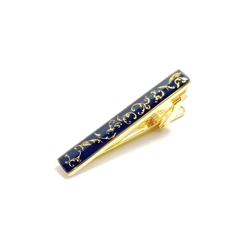 Fleur de Lis Solar Cross Cufflinks & Tie-Bar Set