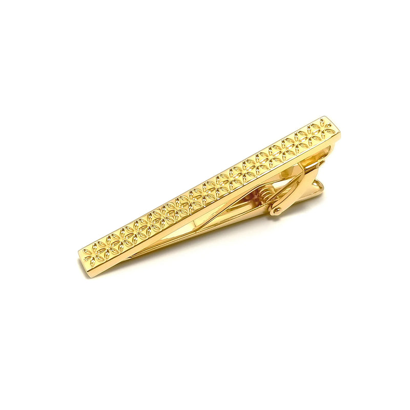 Gold Filigree Cufflinks & Tie-Bar Set