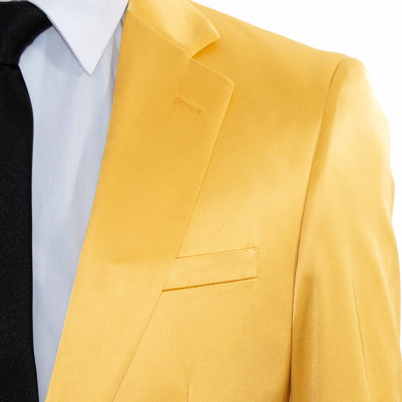 Men's Gold Satin 2-Piece Big & Tall Suit