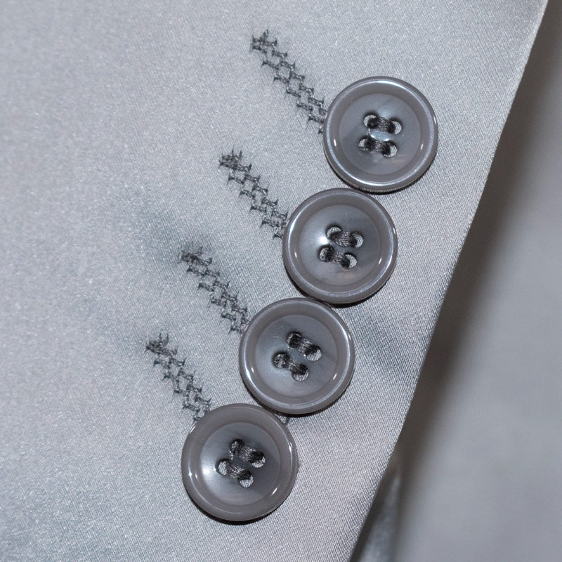 Men's Gray Satin 2-Piece Big & Tall Suit