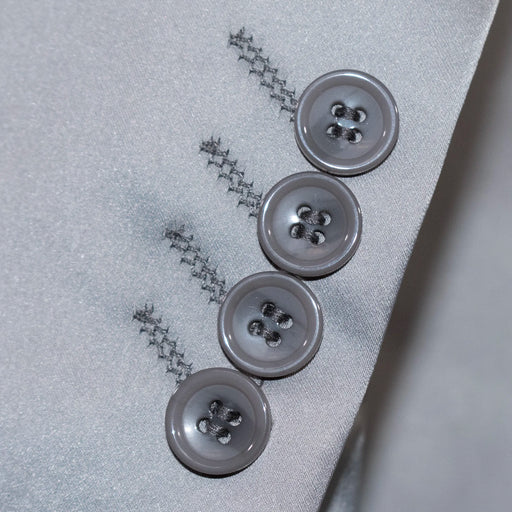 Men's Gray Satin 2-Piece Big & Tall Suit