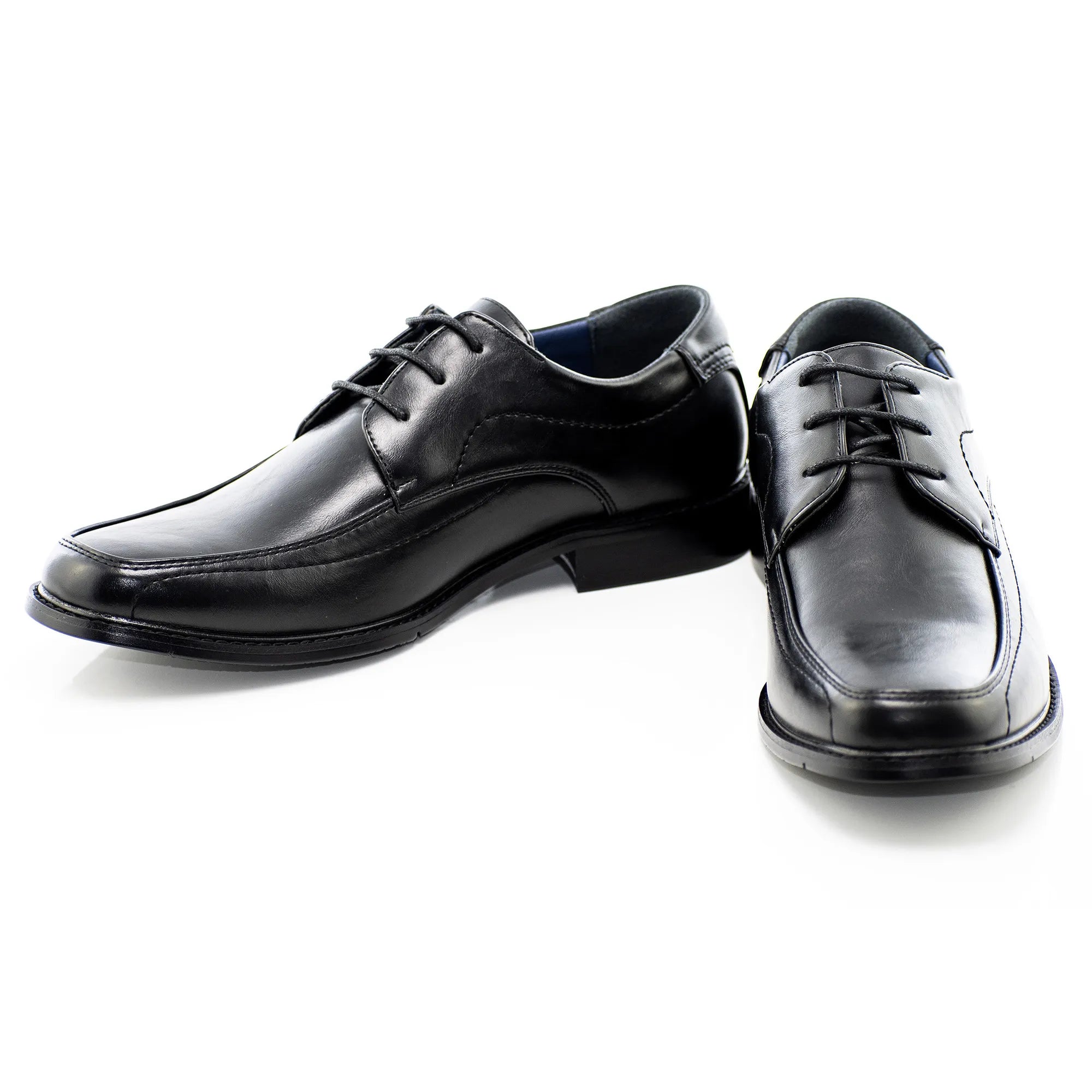 Black Lace-Up Derby Dress Shoes Black / 11