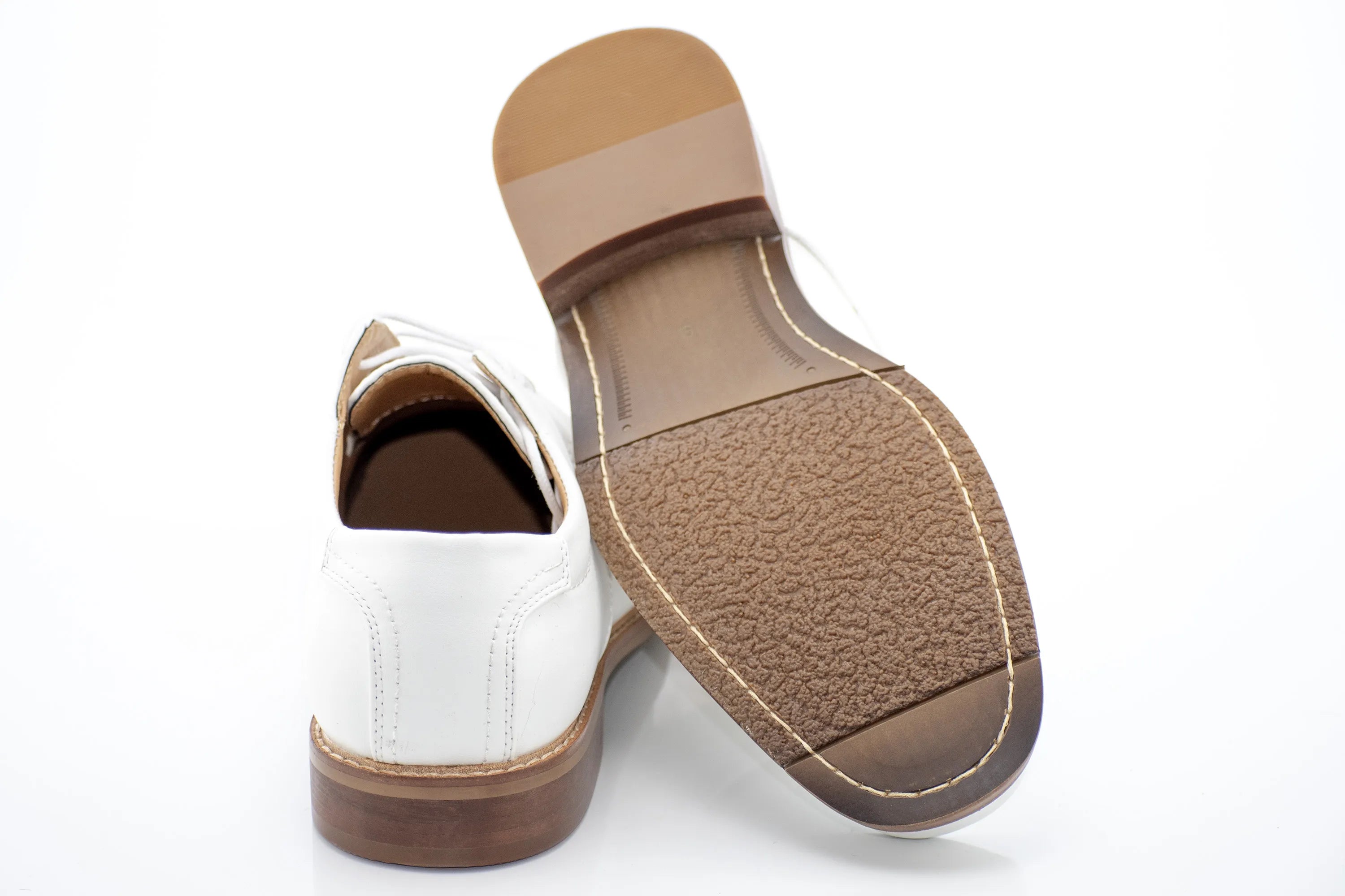 White Lace-Up Derby Dress Shoes White / 10.5 White Lace-Up Derby Dress Shoes White / 10.5