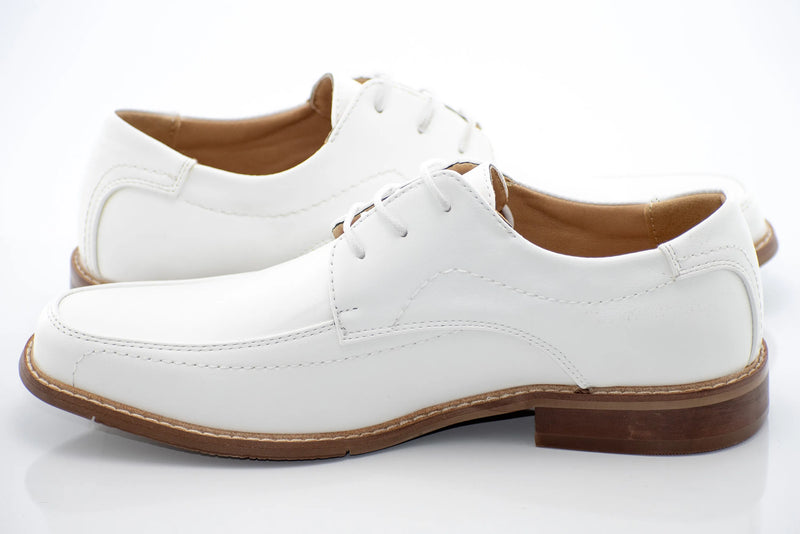 White Lace-Up Derby Dress Shoes