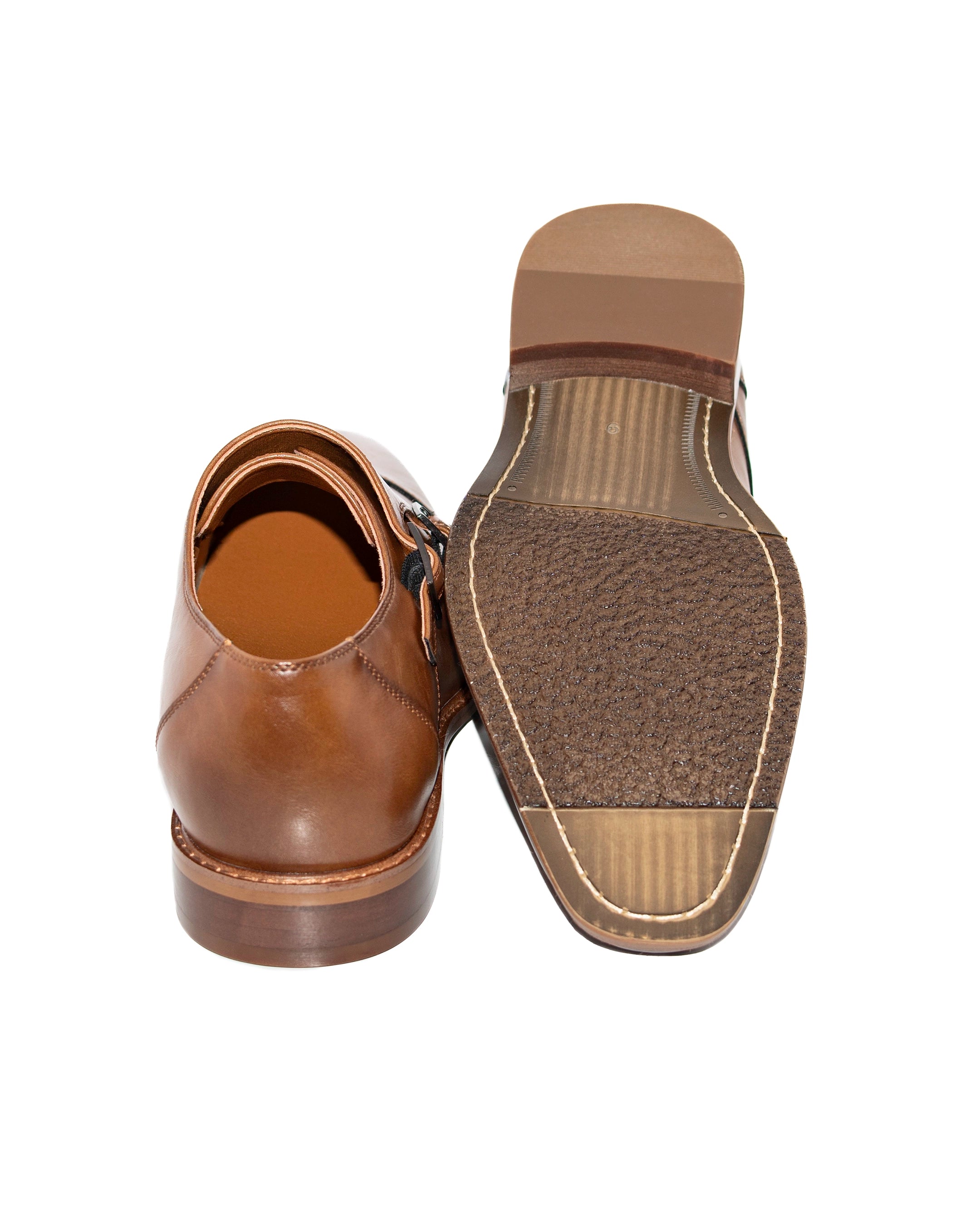 Dark Cognac Double Monk Strap Dress Shoe