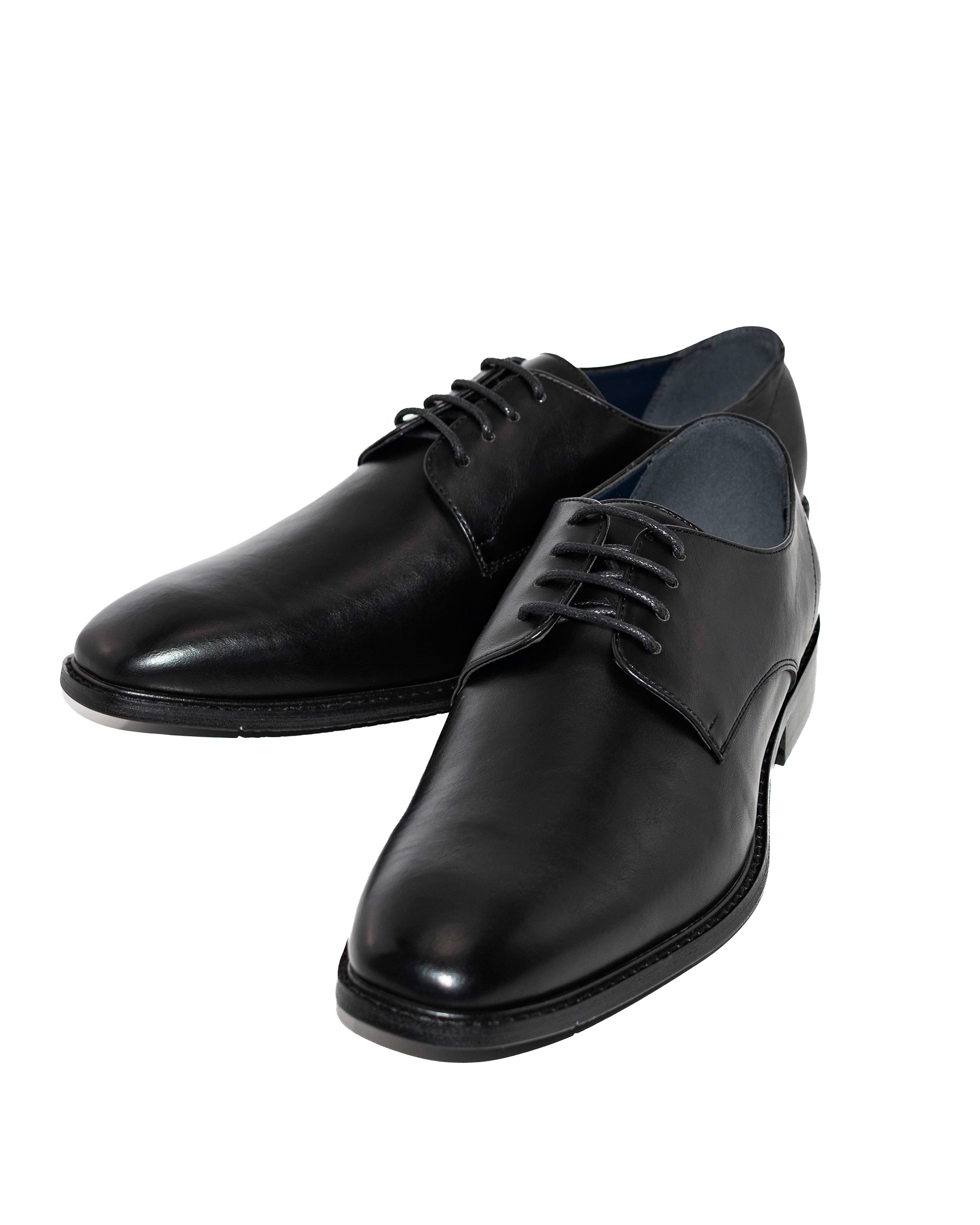 Plain-Toe Lace-Up Derby Dress Shoes