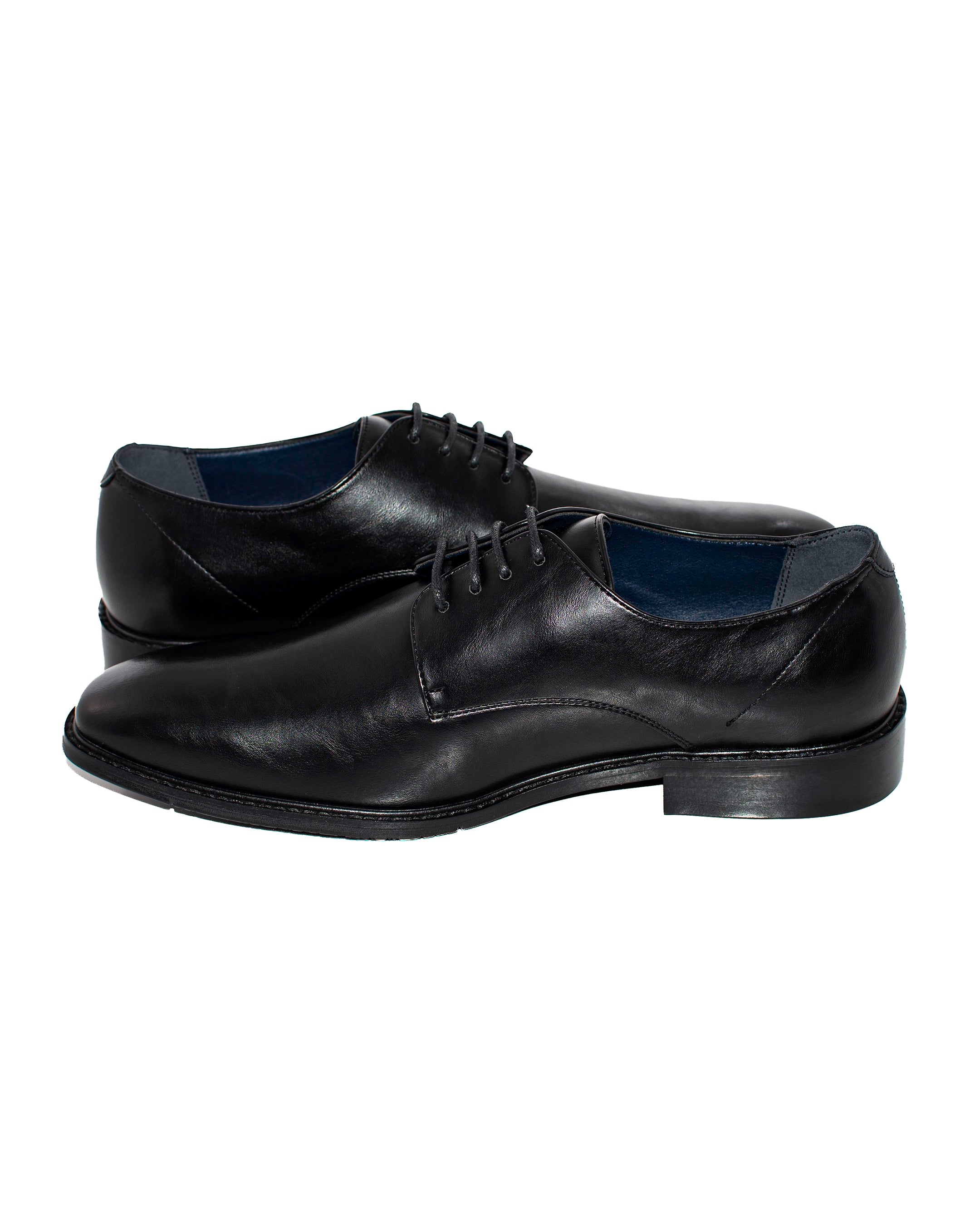 Plain-Toe Lace-Up Derby Dress Shoes