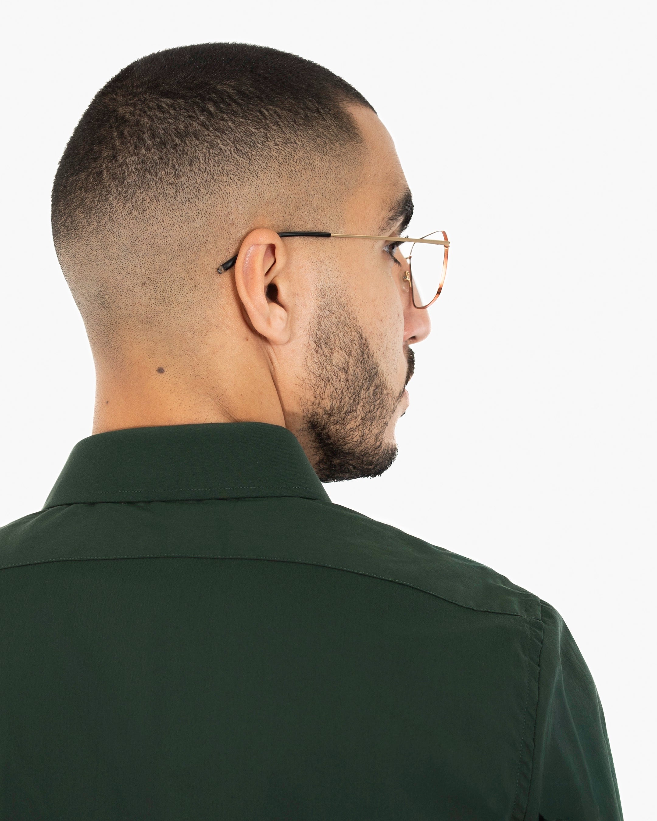 Hunter Green Stretch Slim-Fit Dress Shirt