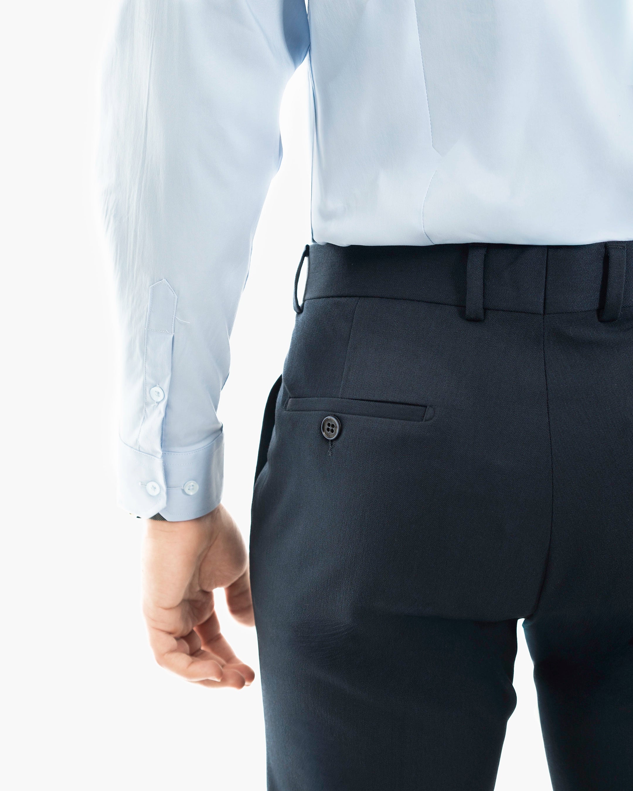 Light Blue Stretch Slim-Fit Dress Shirt