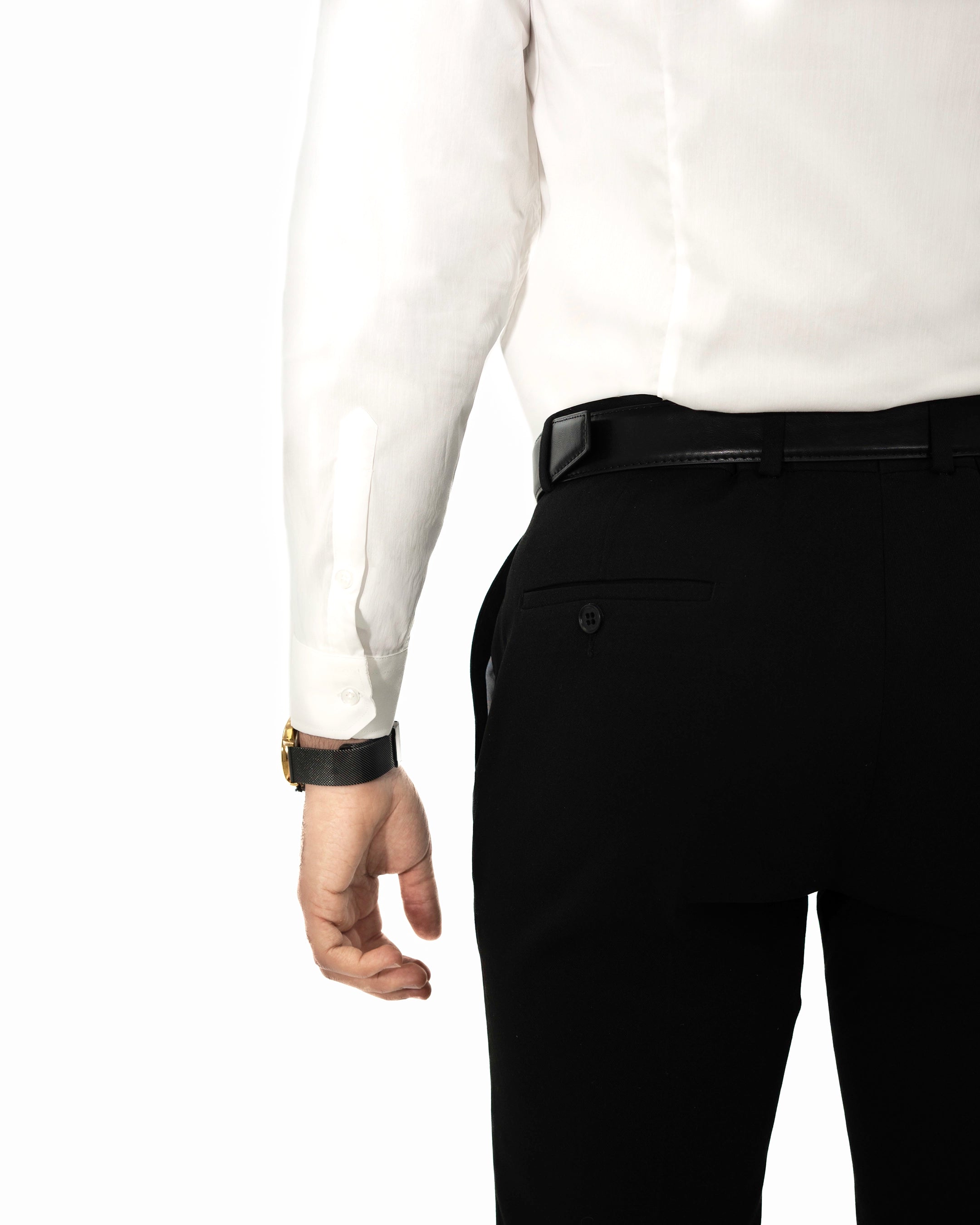 Off-White Stretch Slim-Fit Dress Shirt