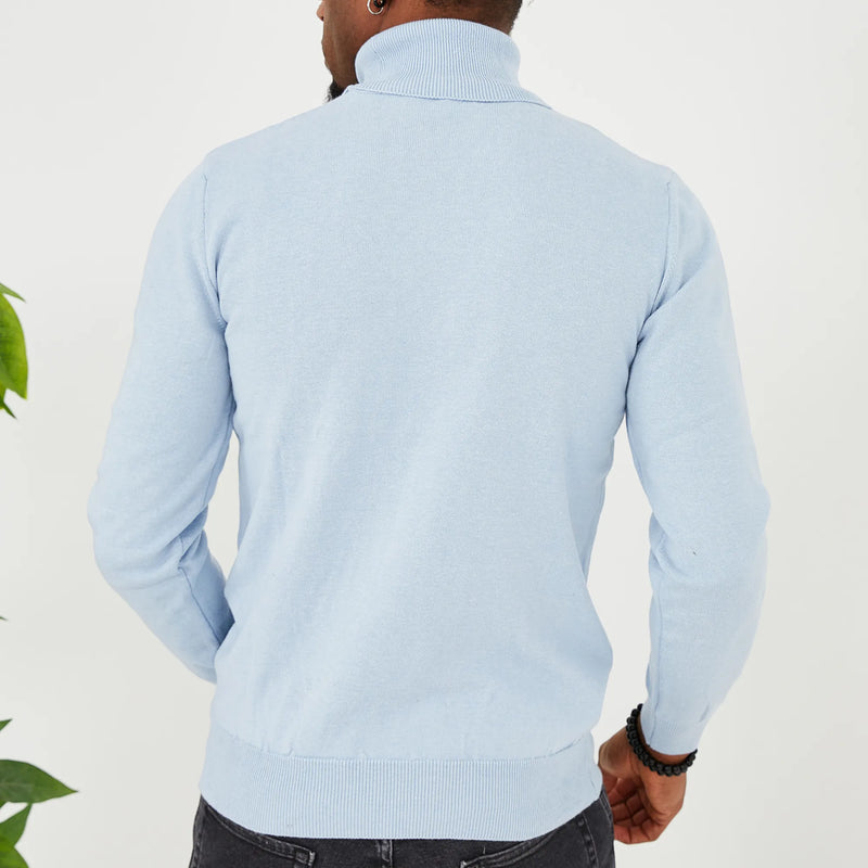 Light Blue Long Sleeve Turtleneck