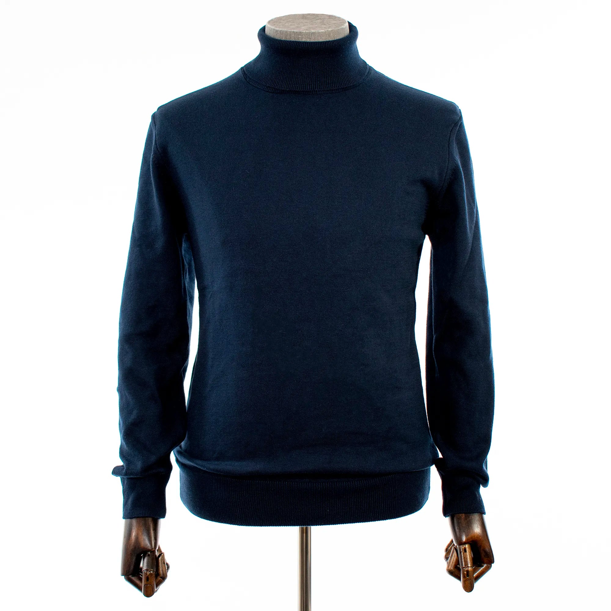 Navy Blue Long Sleeve Turtleneck