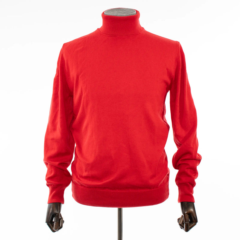 Red Solid Long Sleeve Turtleneck