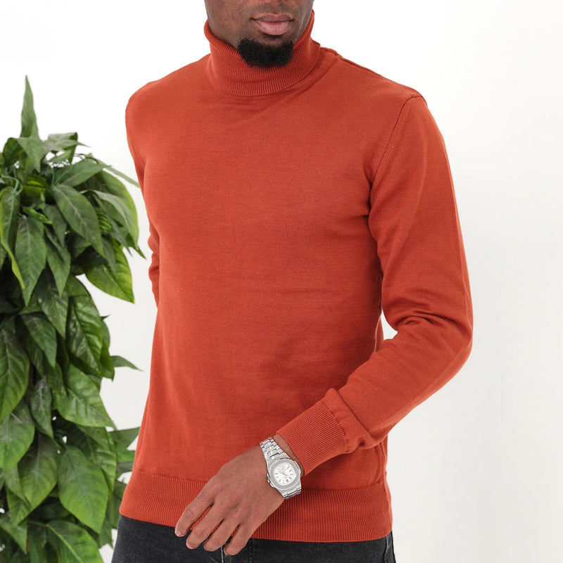 Rust Long Sleeve Turtleneck