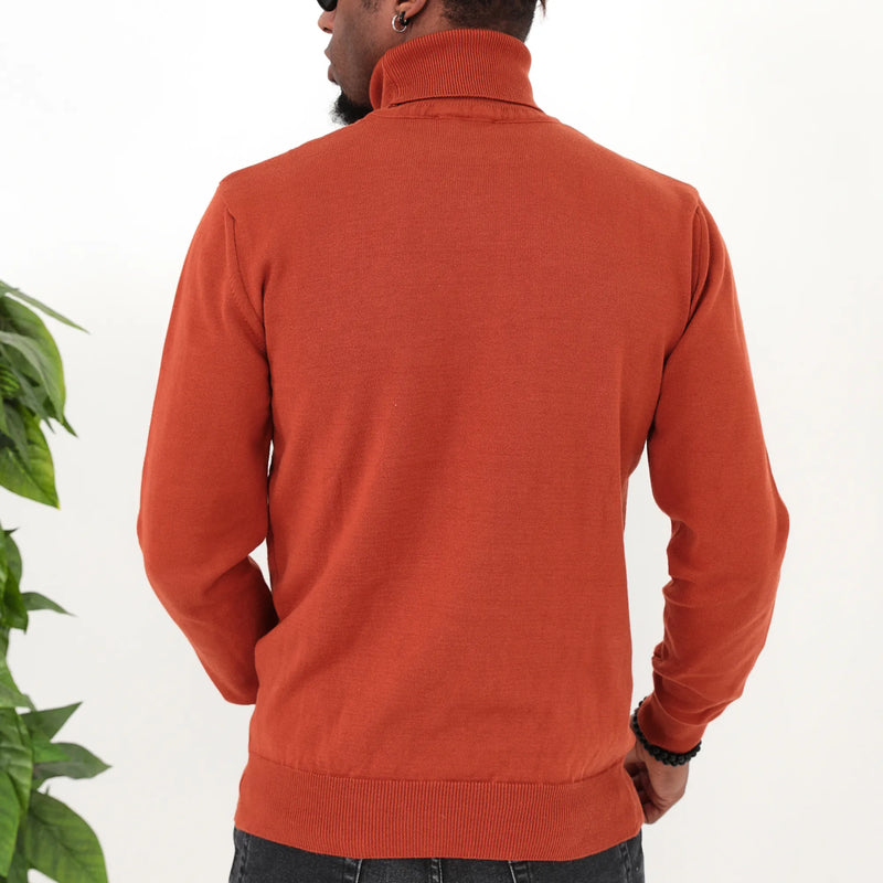 Rust Long Sleeve Turtleneck
