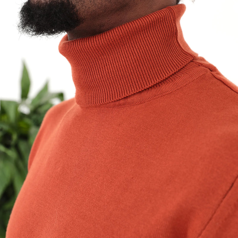 Rust Long Sleeve Turtleneck