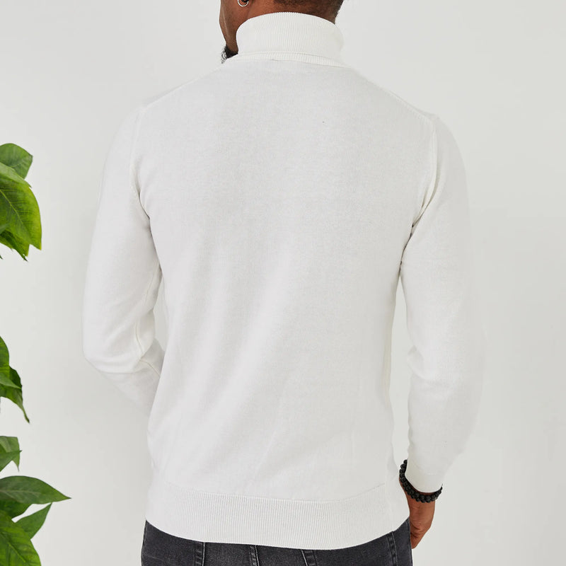 White Long Sleeve Turtleneck