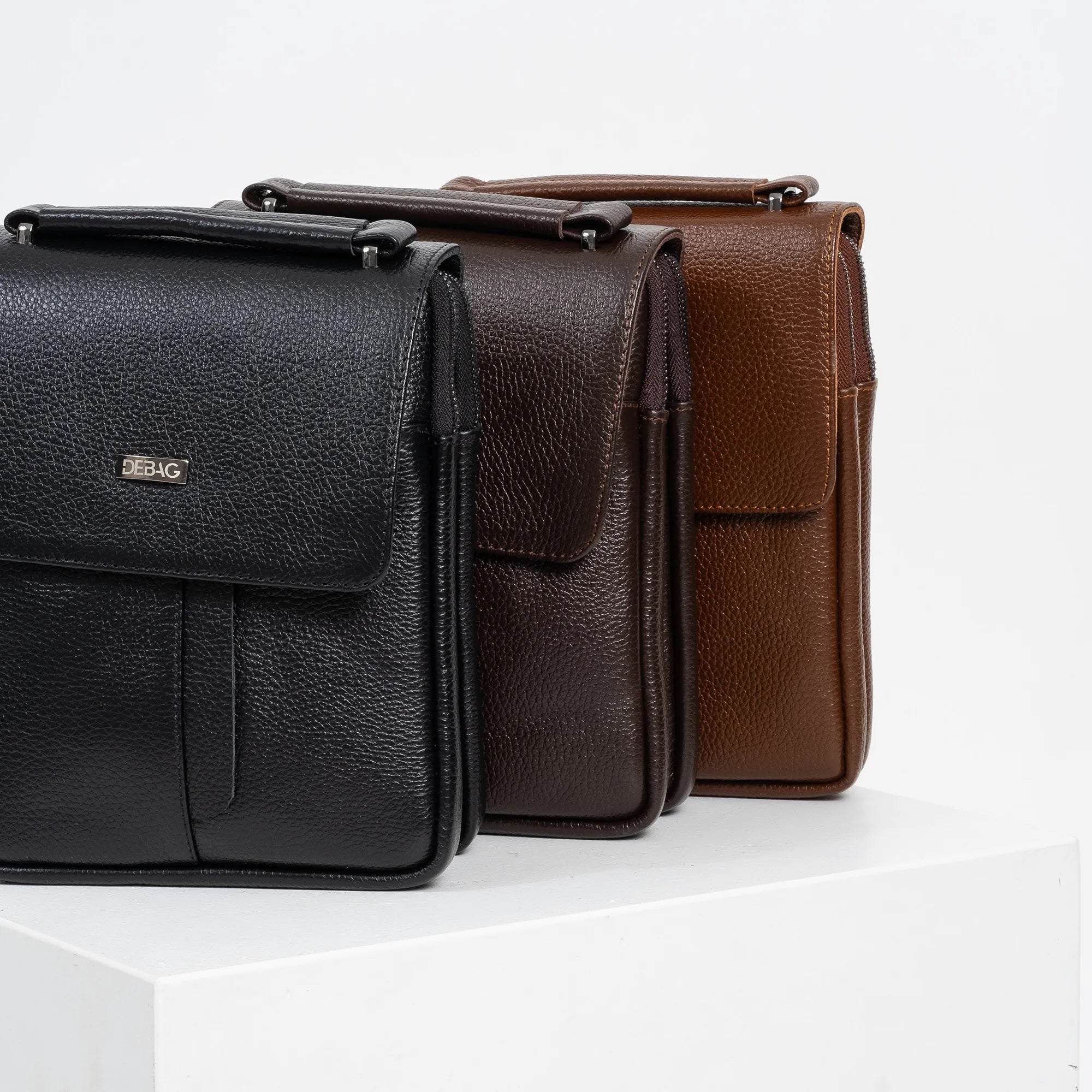 Textured Leather Cross Body Bag