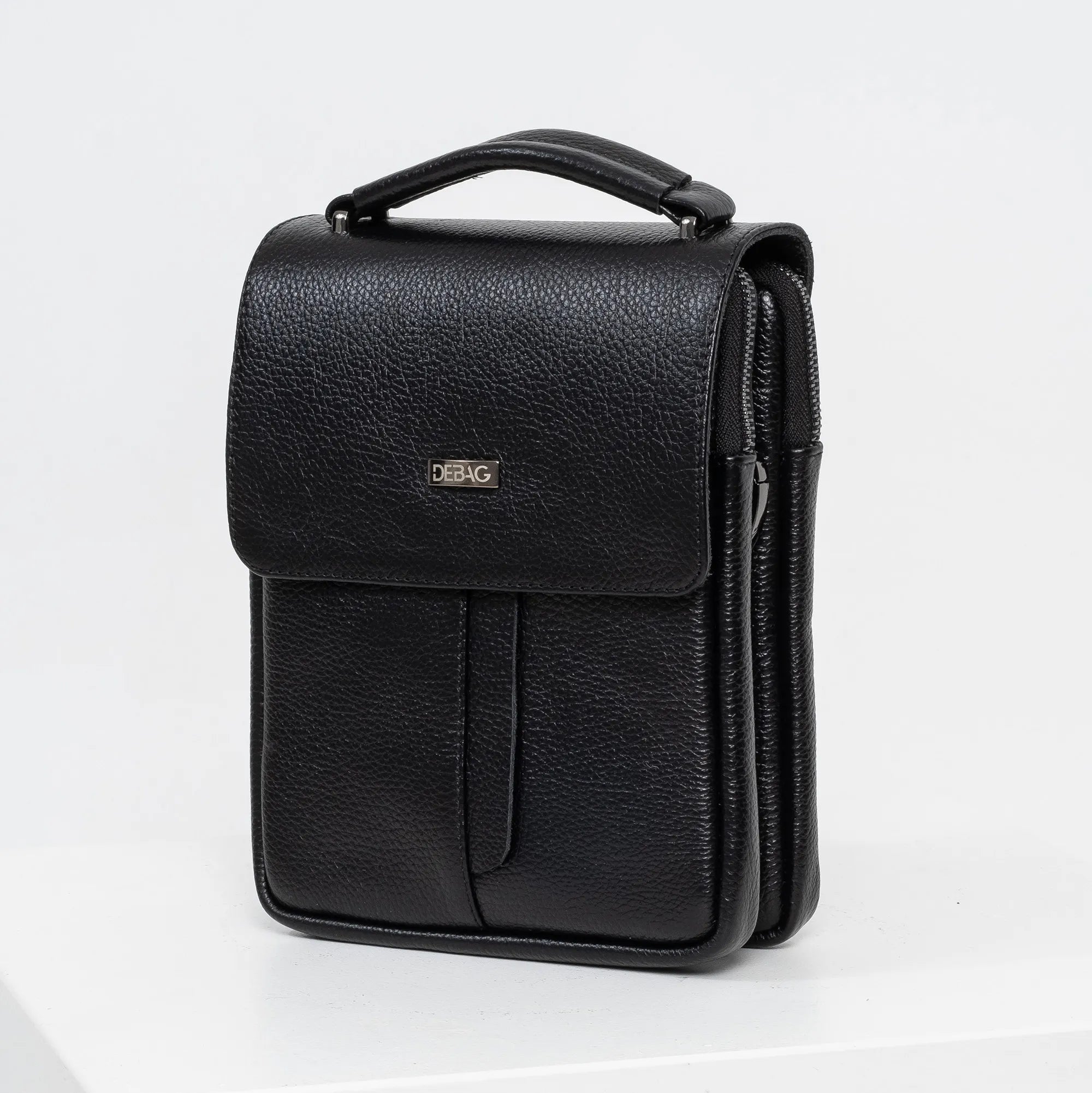 Textured Leather Cross Body Bag
