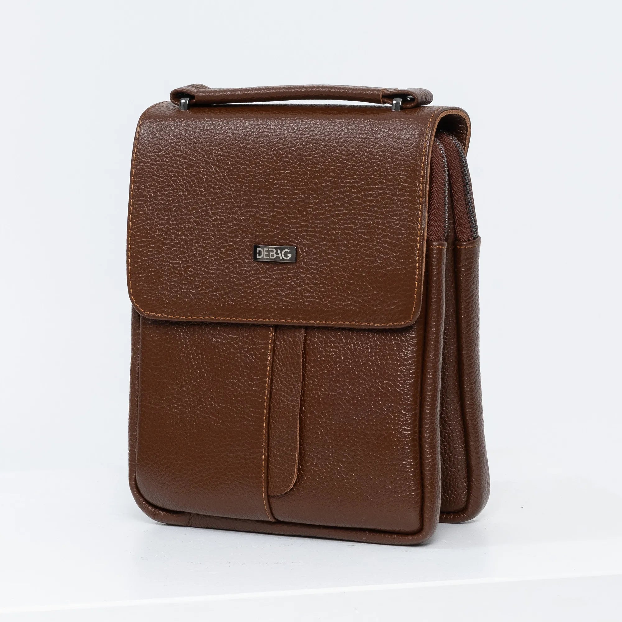 Textured Leather Cross Body Bag