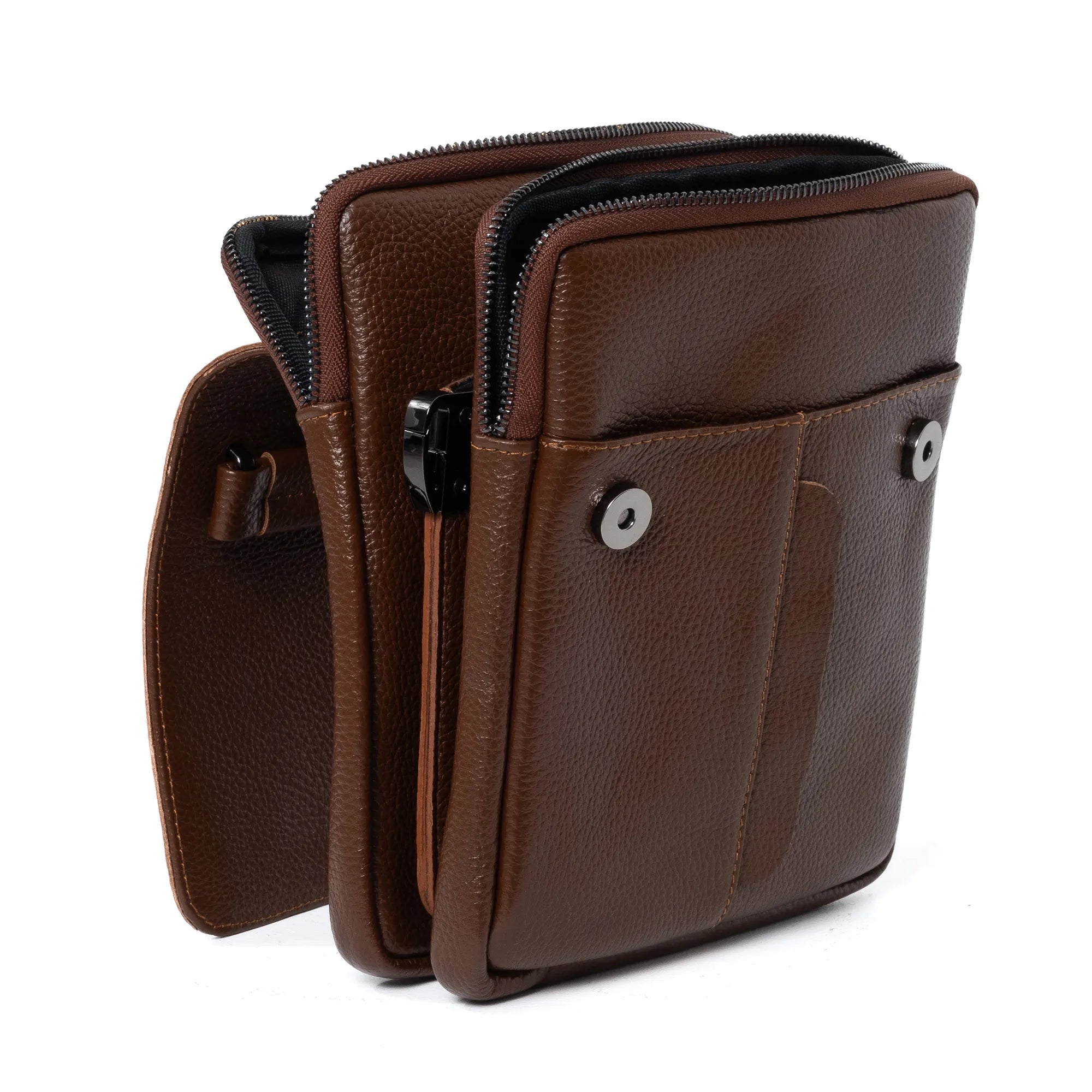 Textured Leather Cross Body Bag