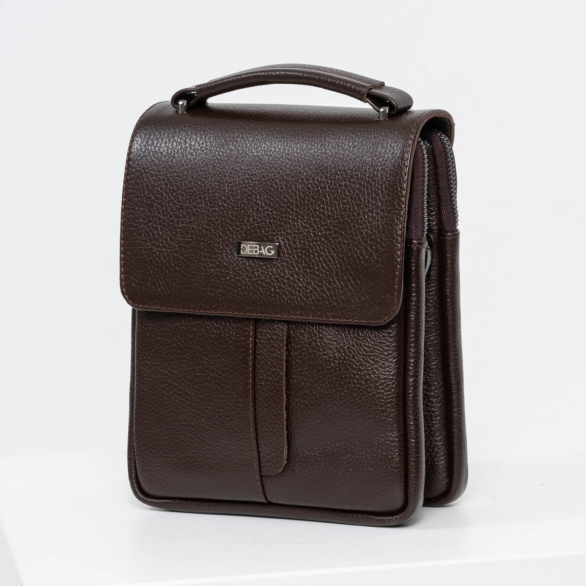 Textured Leather Cross Body Bag