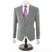 Men's Gray Twill Wool Slim-Fit Suit