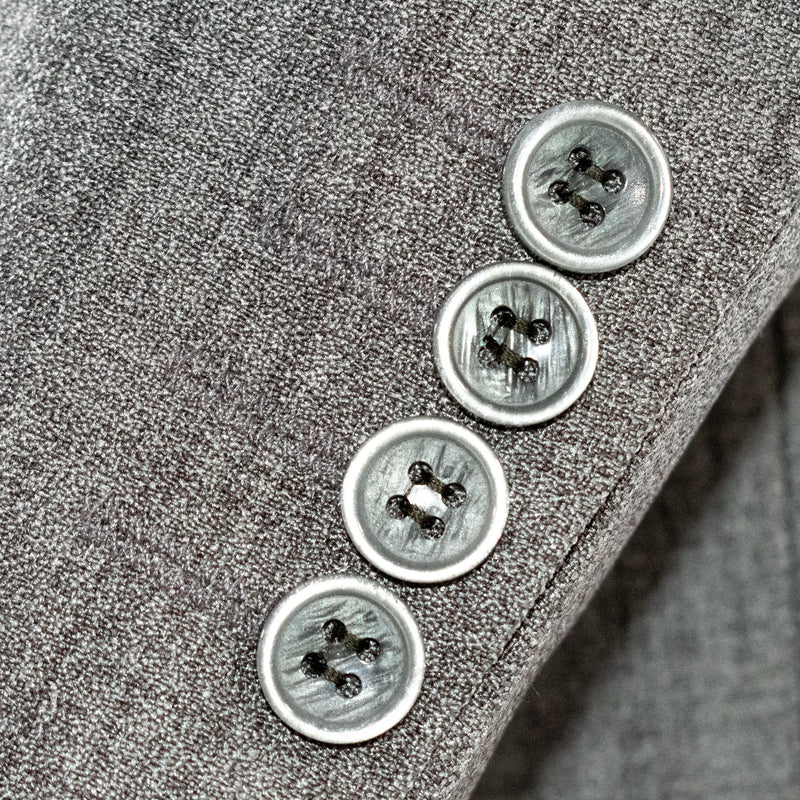 Men's Gray Twill Wool Slim-Fit Suit