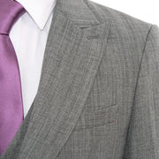 Men's Gray Twill Wool Slim-Fit Suit