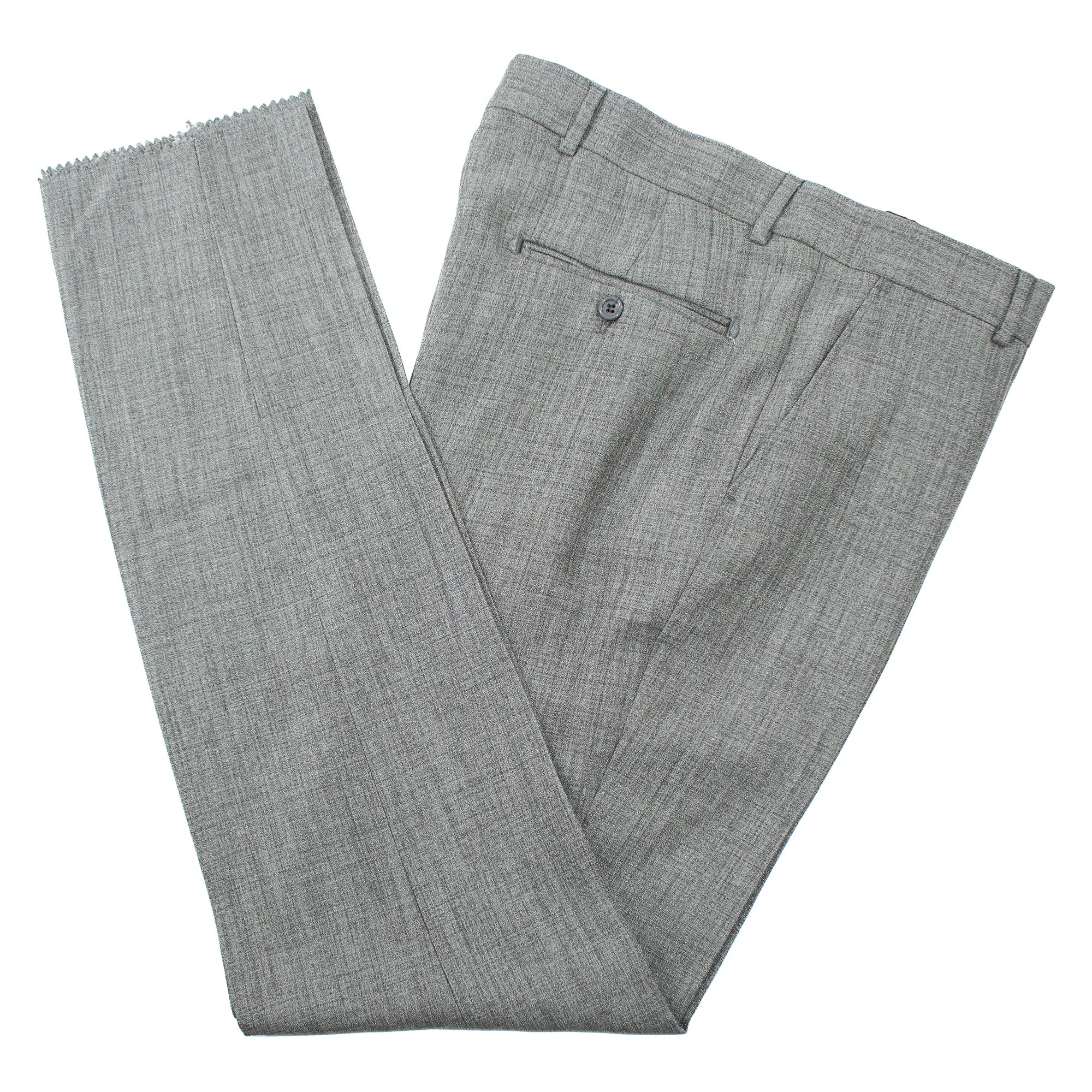 Men's Gray Twill Wool Slim-Fit Suit