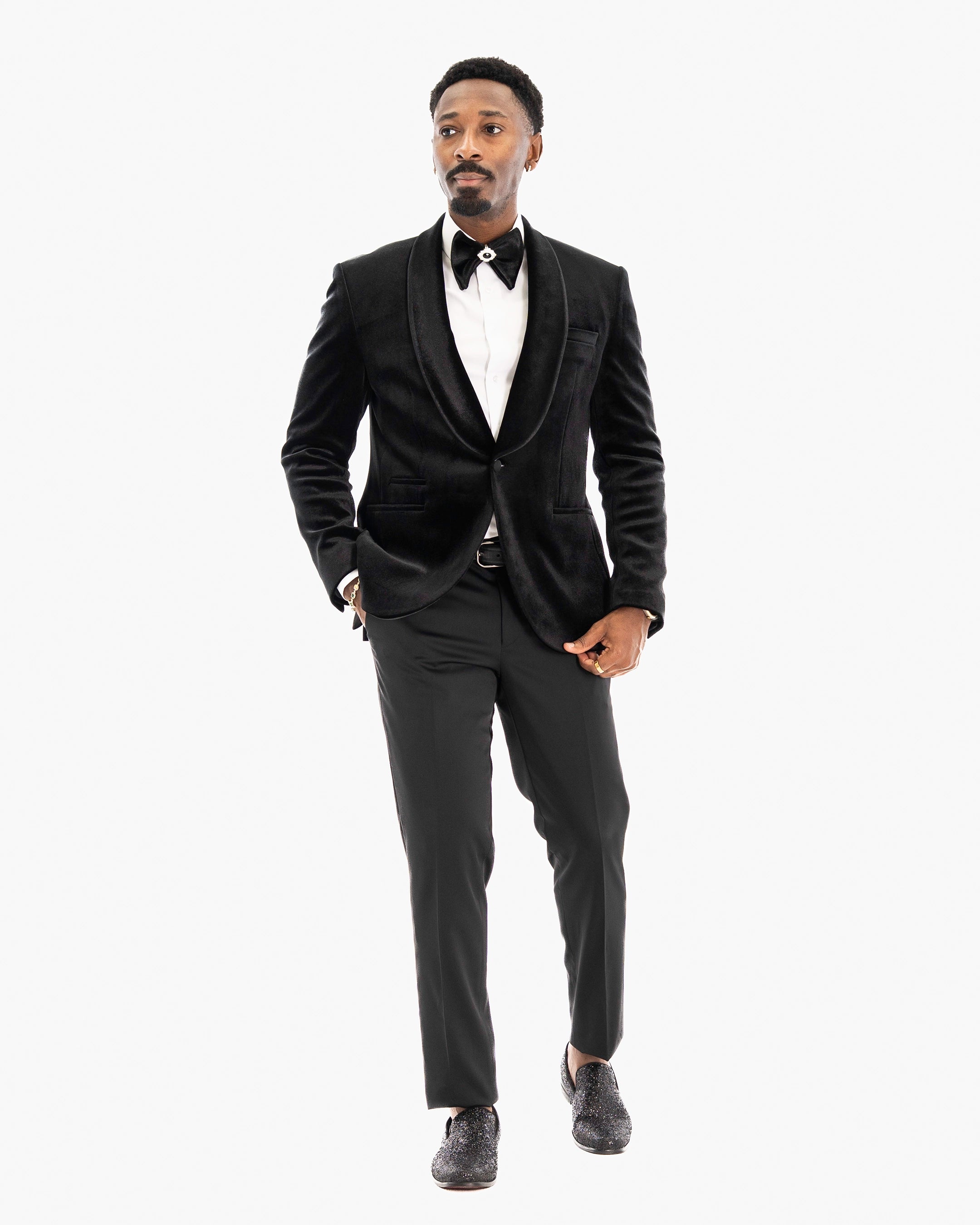 Amari | Velvet 3-Piece Tailored-Fit Tuxedo
