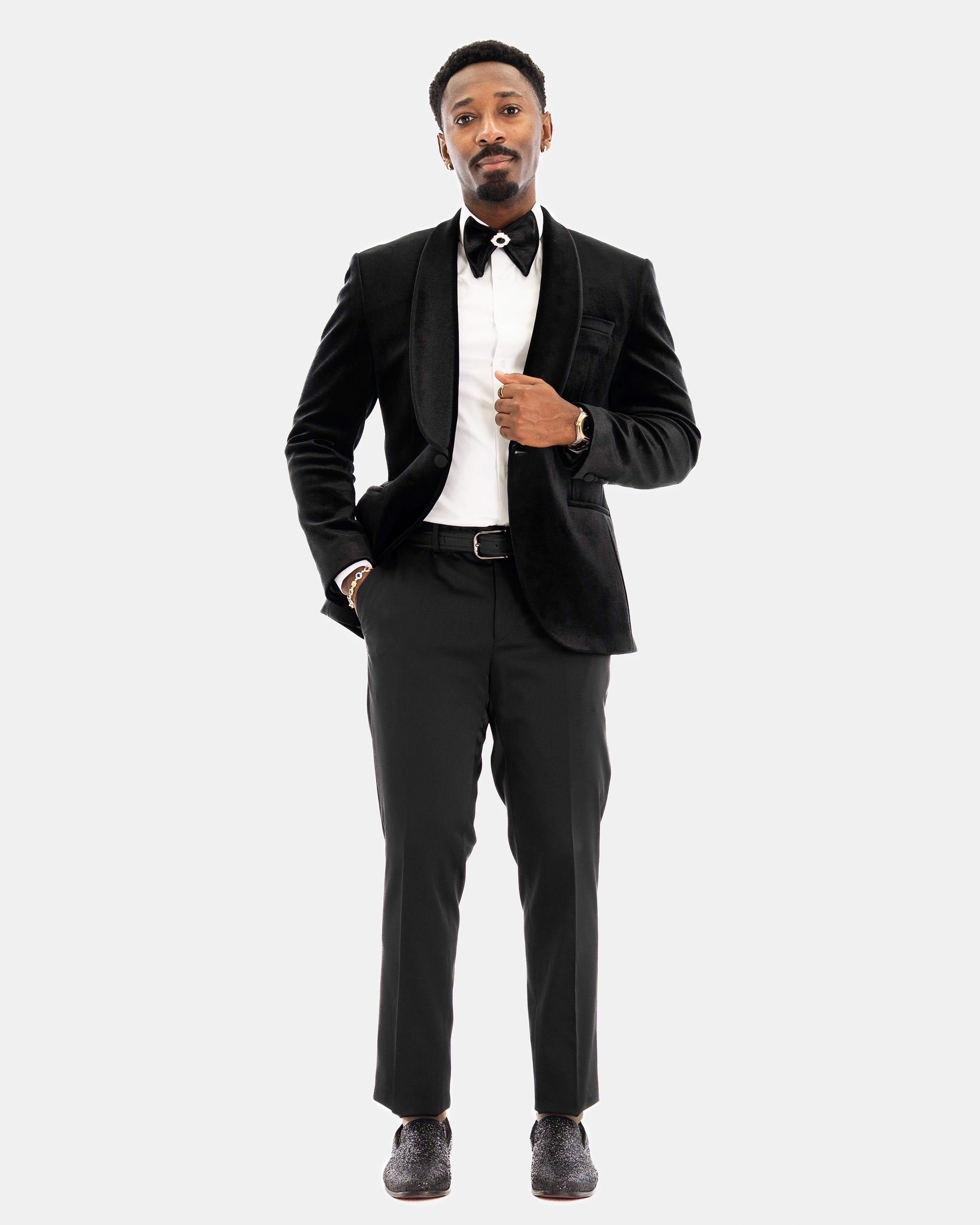 Amari | Velvet 3-Piece Tailored-Fit Tuxedo