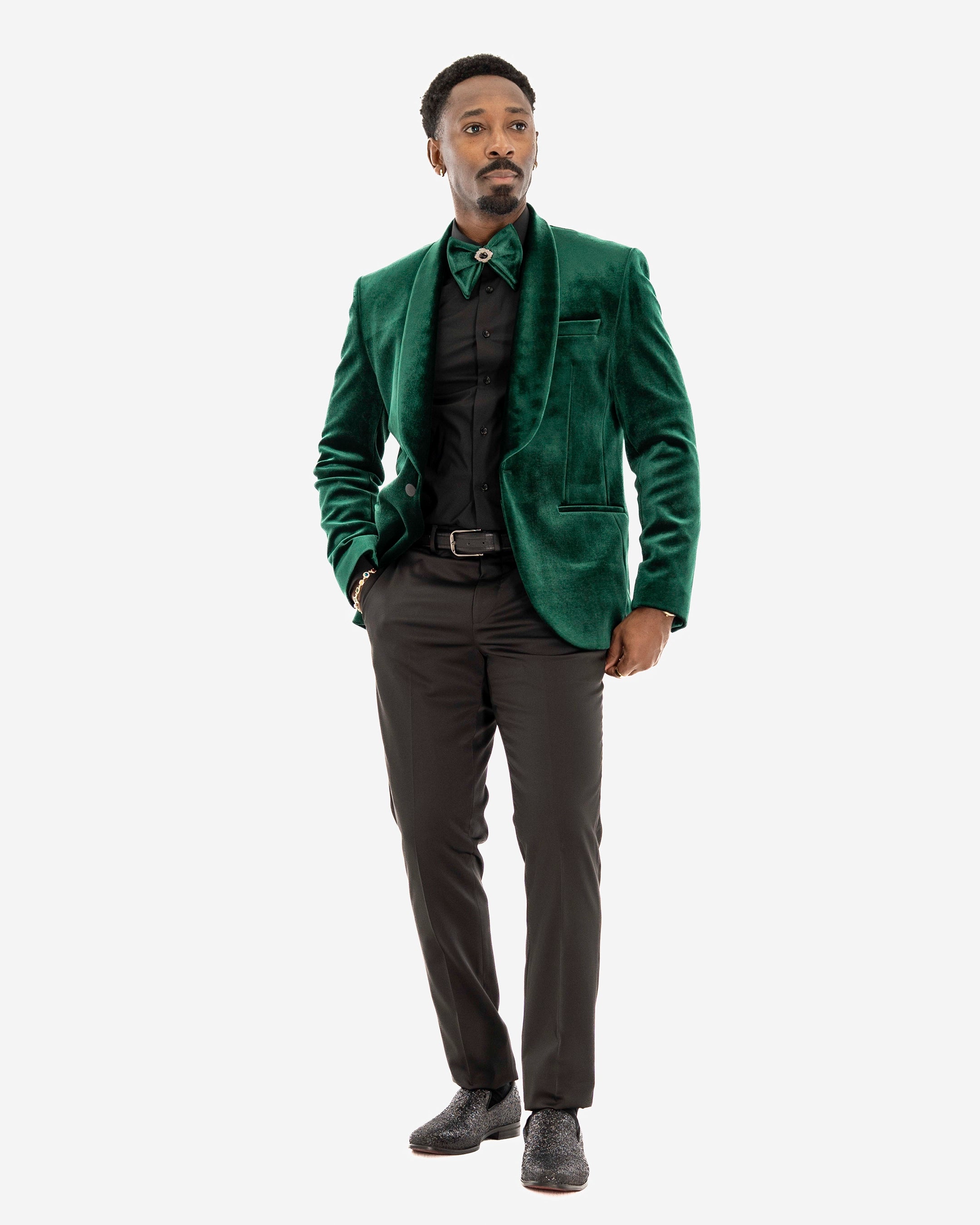 Amari | Velvet 3-Piece Tailored-Fit Tuxedo