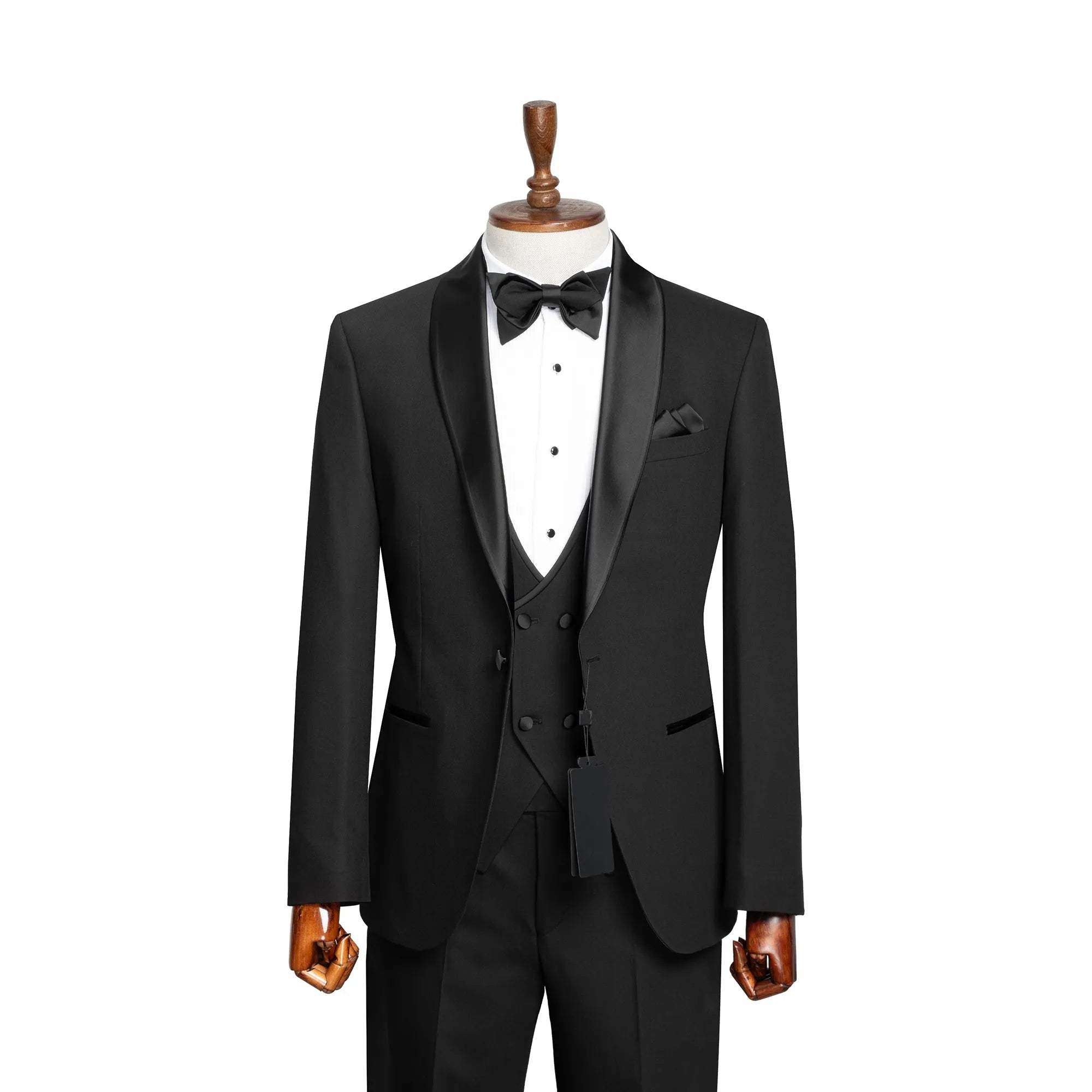 Black Noir 3-Piece Tailored-Fit Tuxedo